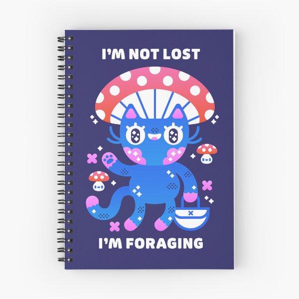 Item preview, I'm Not Lost, I'm Foraging – Mushroom Cat designed and sold by musingtreeart.