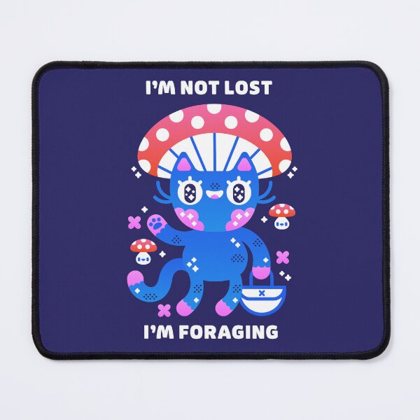 Item preview, I'm Not Lost, I'm Foraging – Mushroom Cat designed and sold by musingtreeart.