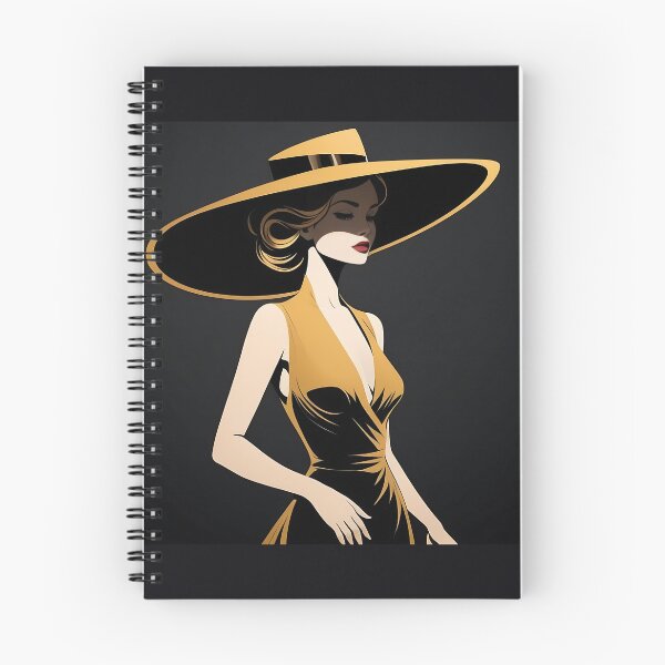 Item preview, Golden Glamour - Elegant Woman in Hat Art designed and sold by VA Design.