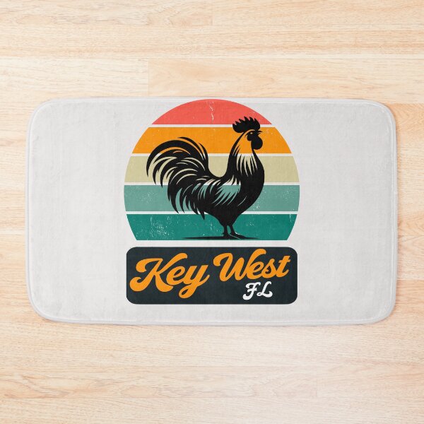 Artikelvorschau, Key West Florida Familienurlaub Retro Sonnenuntergang Hahn Sommer 2025 entworfen und verkauft von erozzz.