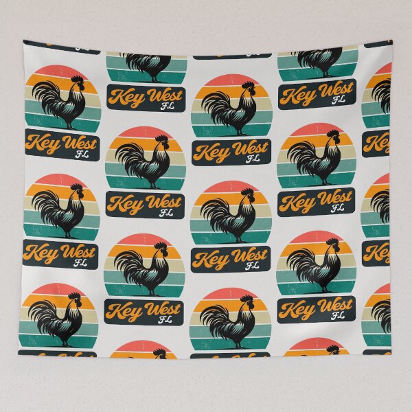 Item preview, Key West Florida family vacation  retro sunset rooster  summer 2025 designed and sold by erozzz.