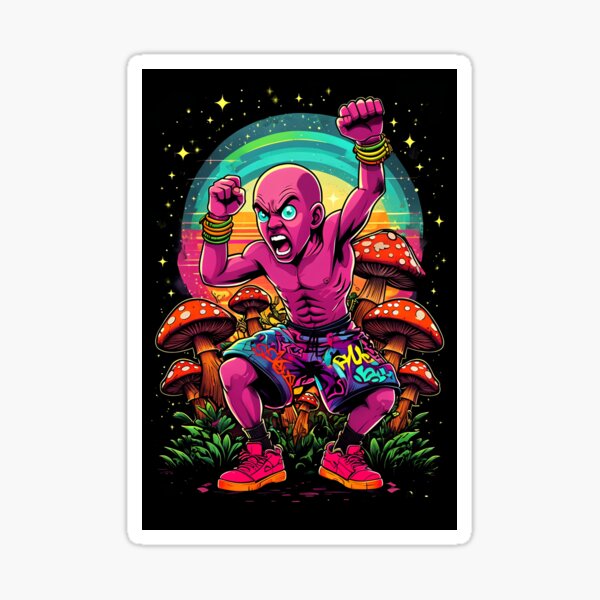 Item preview, Neon Rave Boy: Psychedelic Festival Style designed and sold by Designorigin.