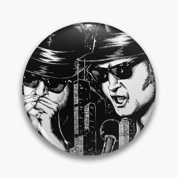 Item preview, Blues Brothers chicago joliet jake elwood 80s movies cult classic belushi ackroyd r&b music band illinois bluesmobile b&w designed and sold by JonathanGrimm.
