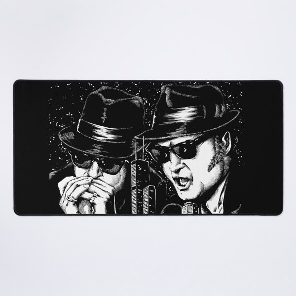 Item preview, Blues Brothers chicago joliet jake elwood 80s movies cult classic belushi ackroyd r&b music band illinois bluesmobile b&w designed and sold by JonathanGrimm.