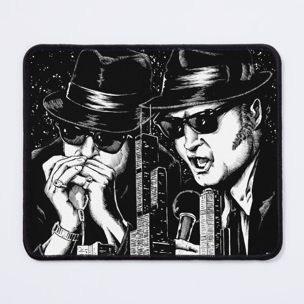 Item preview, Blues Brothers chicago joliet jake elwood 80s movies cult classic belushi ackroyd r&b music band illinois bluesmobile b&w designed and sold by JonathanGrimm.