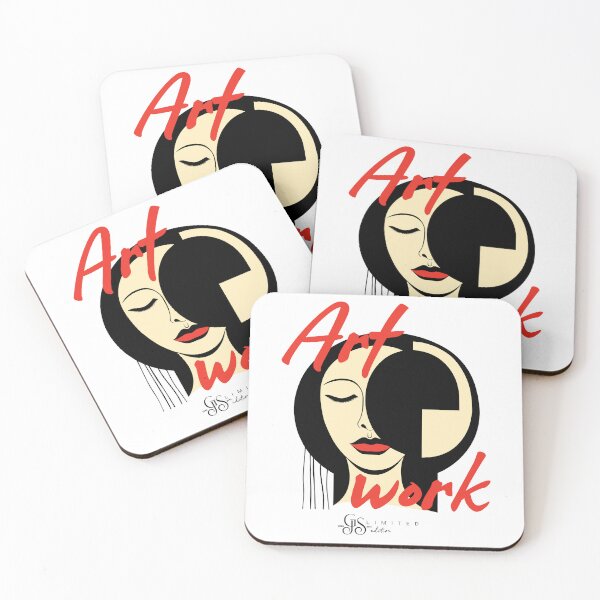 Item preview, Woman's face in artwork style with "Artwork" lettering designed and sold by FD-artwork.