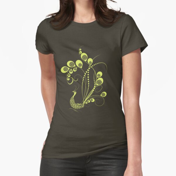 Sunny Peacock Fitted T-Shirt