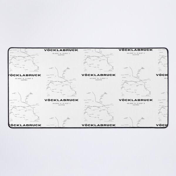 Item preview, Vöcklabruck Map – Black and White Upper Austria Art Print designed and sold by RM-Journey.