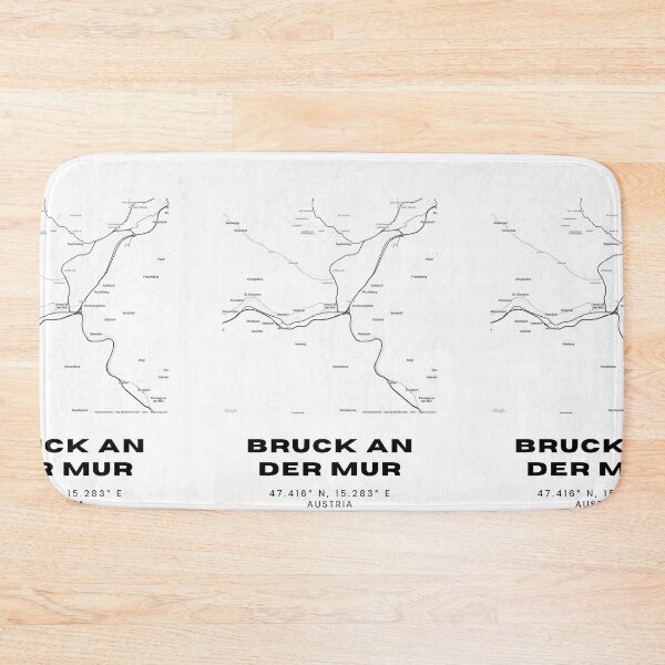 Item preview, Bruck an der Mur Map – Elegant Styria City Wall Art designed and sold by RM-Journey.