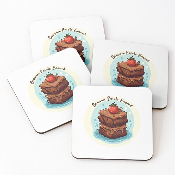 Item preview, Brownie Points Earned – Funny Dessert Pun Design designed and sold by Serene Madcap.