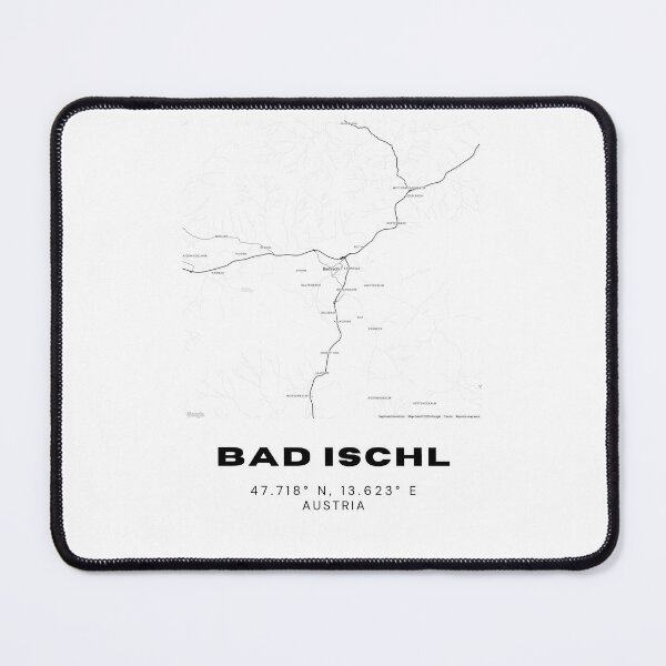 Item preview, Bad Ischl Map – Elegant Spa Town Minimalist Wall Art designed and sold by RM-Journey.