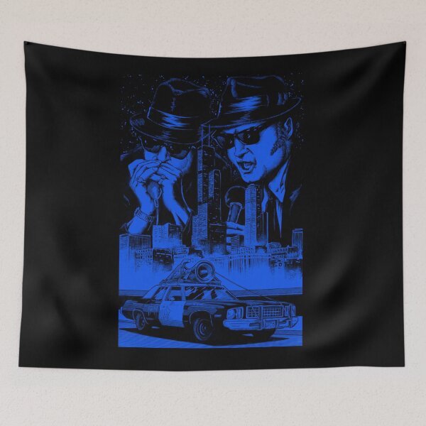 Item preview, Blues Brothers chicago joliet jake elwood 80s movies cult classic belushi ackroyd r&b music band illinois bluesmobile black and blue designed and sold by JonathanGrimm.