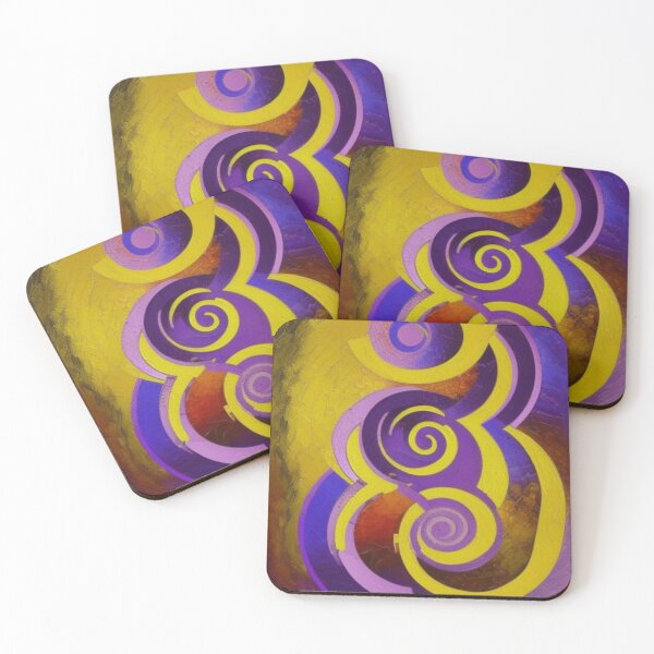 Item preview, Abstract Composition in Purple and Yellow designed and sold by GaggleHaus.