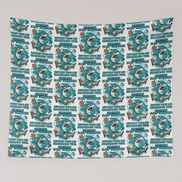 Item preview, Certified Sleep Thrasher – Sharknado Bedtime Humor Design designed and sold by TeeTimeTreasure.