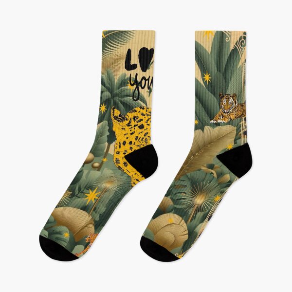 Item preview, Elegant Gold Tropical Jungle Pattern | Botanical Palm Leaves Design designed and sold by Sugar Wisdom .
