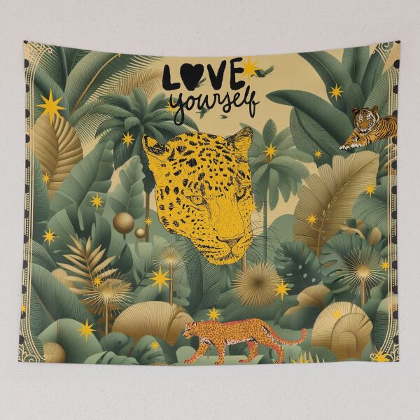 Item preview, Elegant Gold Tropical Jungle Pattern | Botanical Palm Leaves Design designed and sold by Sugar Wisdom .