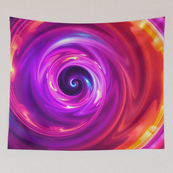 Item preview, Mesmerizing Purple Orange Spiral Vortex designed and sold by puravidavisions.