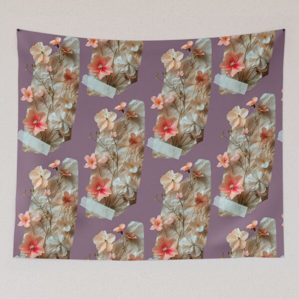 Item preview, flowers and torn paper designed and sold by Lefteris Betsis.
