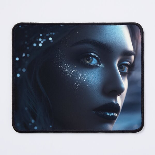 Item preview, Obsidian Moon Muse: Ethereal Midnight Makeup Portrait designed and sold by ArtiQreate.