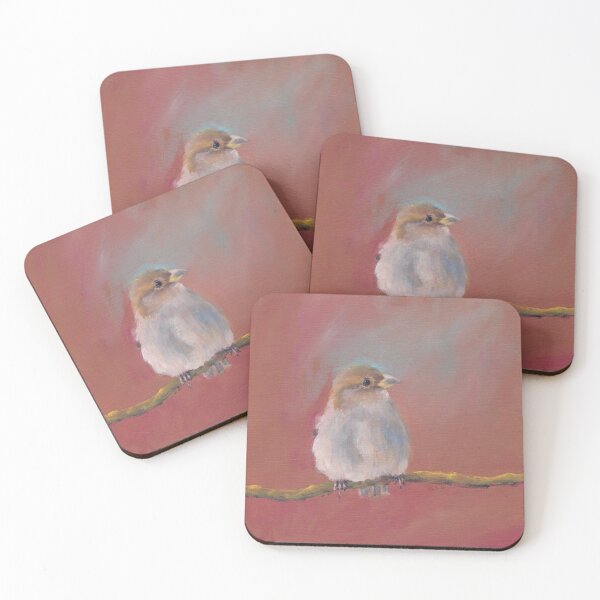Item preview, Sparrow Meeting Part Two Acrylic Painting designed and sold by KarenKaspar.