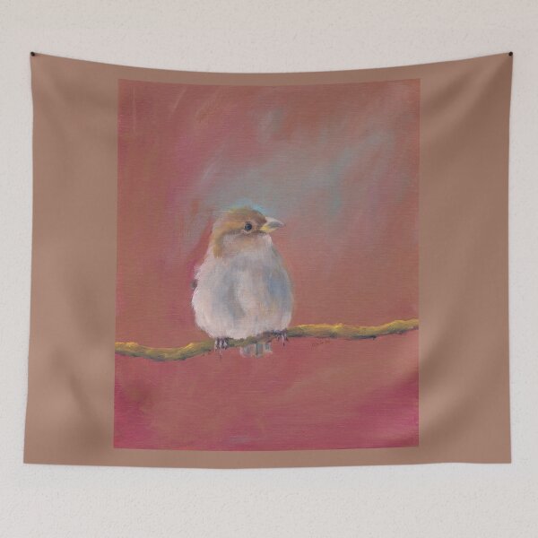 Item preview, Sparrow Meeting Part Two Acrylic Painting designed and sold by KarenKaspar.