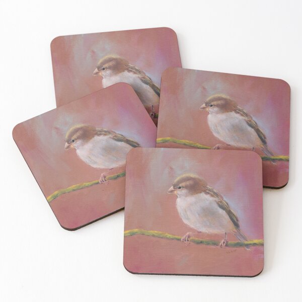 Item preview, Sparrow Meeting Part Three Acrylic Paintings designed and sold by KarenKaspar.