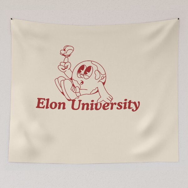 Item preview, Elon University Maroon - illustrated world touching butterfly - retro trendy  designed and sold by jessicaleah15.