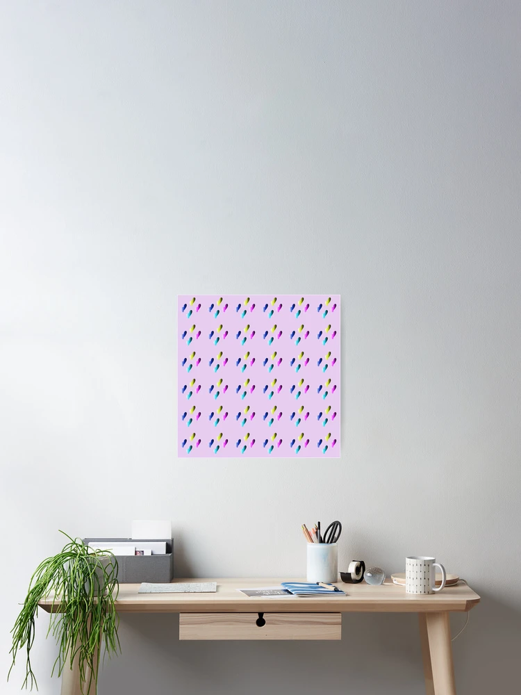 Thumbnail 2 of 3, Poster, Color Gradient Droplets Pattern designed and sold by InnaCreates.