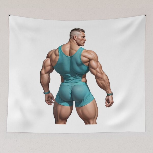 Item preview, Ultra Muscular Bodybuilder Sticker – Bold Fitness Art #118 designed and sold by ForeverPrintsOK.