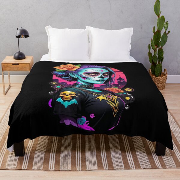 Item preview, Neon Calavera Queen – Steampunk Día de los Muertos Girl Design designed and sold by Victor Shadehorn.