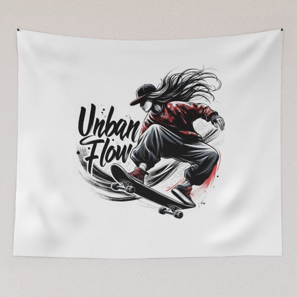 Item preview, Skater Girl Urban Flow – Street Style Skateboarding Art designed and sold by JenniferCreaArte .