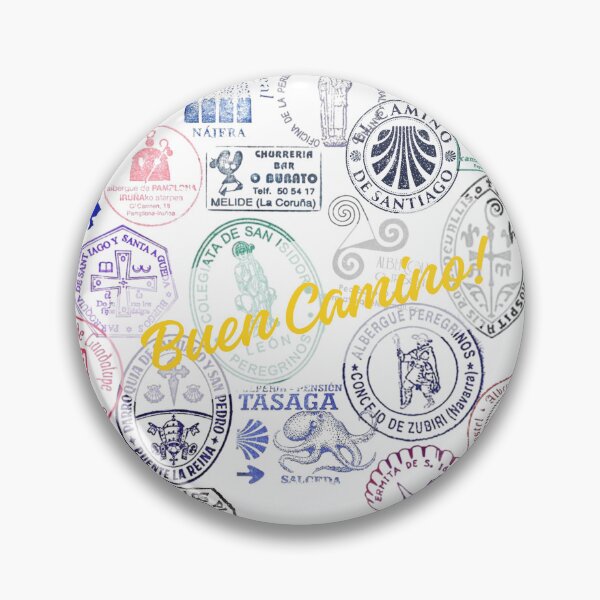 Item preview, Buen Camino - El Camino de Santiago Stamps designed and sold by PinkDuckTees.