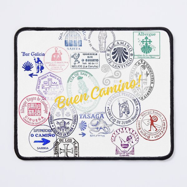 Item preview, Buen Camino - El Camino de Santiago Stamps designed and sold by PinkDuckTees.