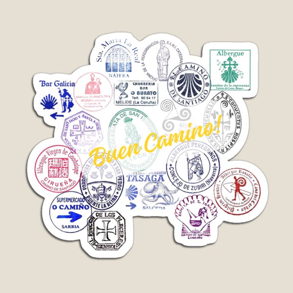 Artikel-Vorschau von Buen Camino - El Camino de Santiago Briefmarken, designt und verkauft von PinkDuckTees.
