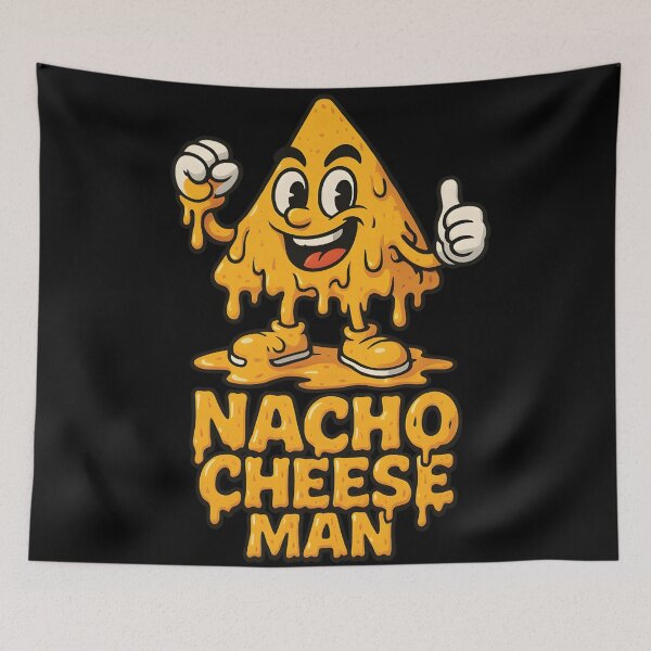 Item preview, Nacho Cheese Man - Funny Melty Cheese Cartoon Shirt | Cool Snack Humor Tee designed and sold by WAUZ.