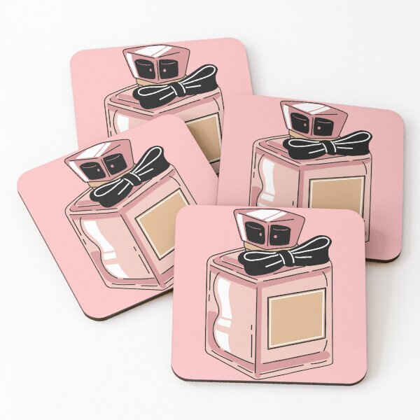 Item preview, Elegant Pink Perfume Bottle with Black Bow – Chic Fragrance Illustration designed and sold by Blueprint&co.