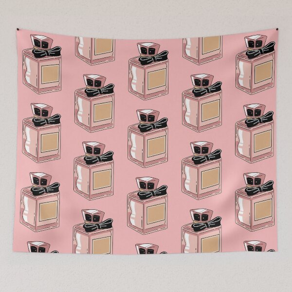 Item preview, Elegant Pink Perfume Bottle with Black Bow – Chic Fragrance Illustration designed and sold by Blueprint&co.