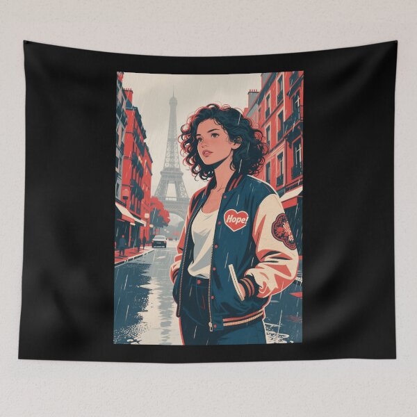 Item preview, Paris Dreamer in the Rain – Retro Hope Style designed and sold by HoopeStylee.