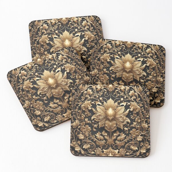 Item preview, Luxury in gold. Golden Baroque Bloom - Ornate Floral Pattern Art designed and sold by VA Design.