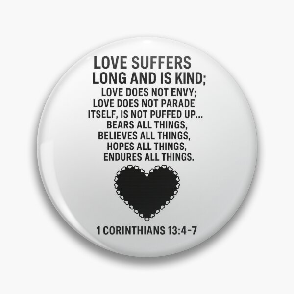 Item preview, 1 CORINTHIANS 13:4-7 designed and sold by TheWonkyEaselCo.