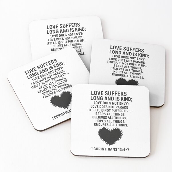Item preview, 1 CORINTHIANS 13:4-7 designed and sold by TheWonkyEaselCo.