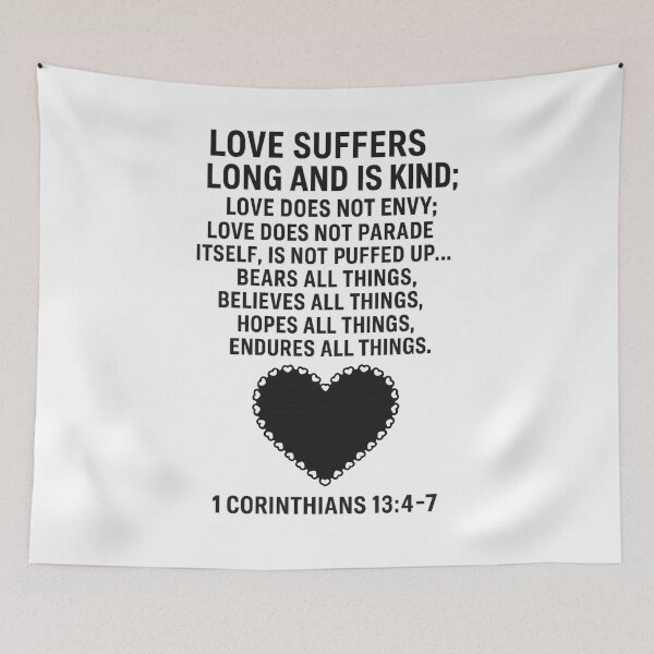 Item preview, 1 CORINTHIANS 13:4-7 designed and sold by TheWonkyEaselCo.