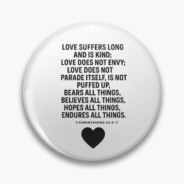 Item preview, 1 CORINTHIANS 13:4-7 designed and sold by TheWonkyEaselCo.