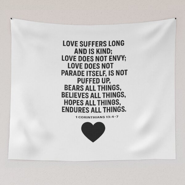 Item preview, 1 CORINTHIANS 13:4-7 designed and sold by TheWonkyEaselCo.