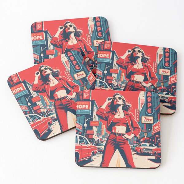 Item preview, Retro Vibes – Confident Woman in Vintage NewYork designed and sold by HoopeStylee.
