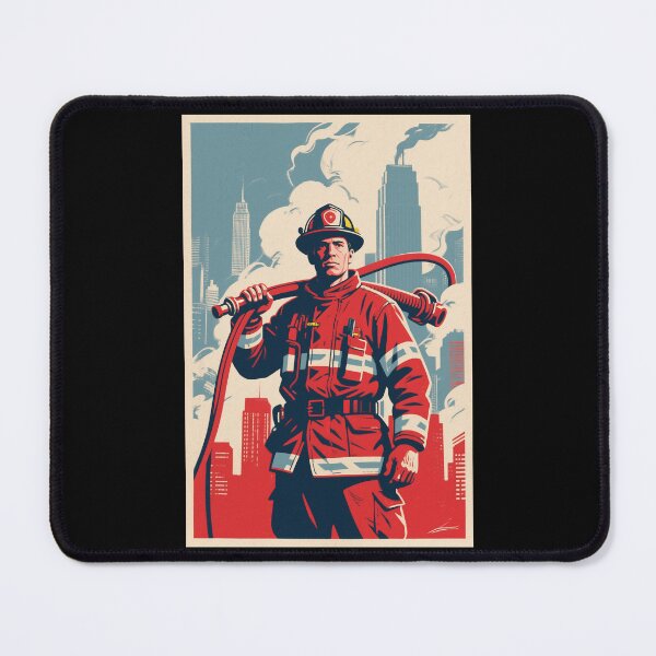 Item preview, Courage Under Fire – Retro Firefighter in Hope Style designed and sold by HoopeStylee.