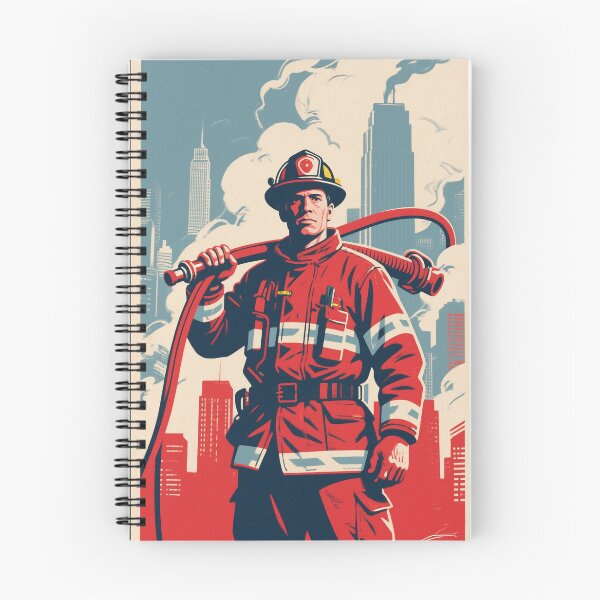 Item preview, Courage Under Fire – Retro Firefighter in Hope Style designed and sold by HoopeStylee.