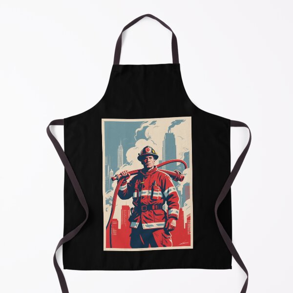 Item preview, Courage Under Fire – Retro Firefighter in Hope Style designed and sold by HoopeStylee.