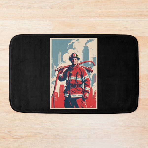 Item preview, Courage Under Fire – Retro Firefighter in Hope Style designed and sold by HoopeStylee.
