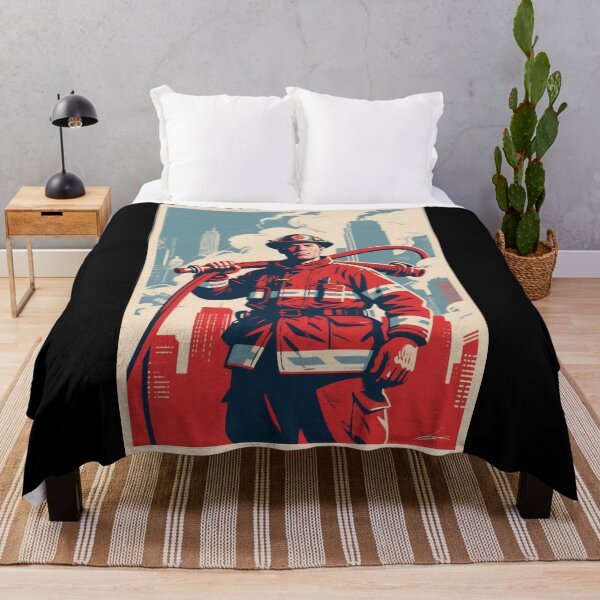 Item preview, Courage Under Fire – Retro Firefighter in Hope Style designed and sold by HoopeStylee.